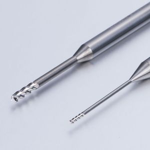 MICRO COIND RADIUS END MILL avec un col long 0.3-2,5 Mini Carbure CNC Coupe 2 3 4 FLUES 4 SHANK MACKING CUTTER TOLTER ROUTER