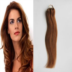 Micro Loop Ring Hair Extensions 100g Micro Loop Extensions de cheveux humains 1g / stand Micro perle Link Extensions de cheveux humains 11 Verrouilleurs