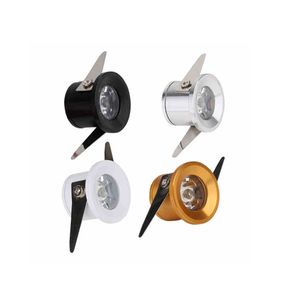 Micro Mini Downlights LED (110-240 VCA) - 1,25 de diámetro - Luz empotrada LED blanca fría de 1 vatio para el hogar, gabinete e iluminación de tareas