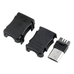 3 en 1 MK5P Micro USB 5 pines 5P T puerto macho enchufe conector funda de plástico para soldadura DIY