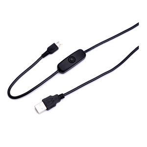 Câble Micro USB 5pin Câble de charge de charge avec interrupteur marche / arrêt pour Raspberry Pi 3/2 / B / B + / A FAST SHIP de haute qualité