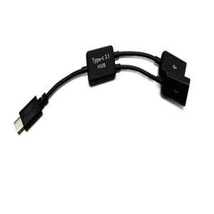 Micro USB et Type C Dual Port Cable Cable Y Splitter Adaptateur Convertisseur pour le clavier de souris Android Tablet avec fonction OTG Permet