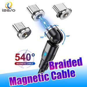 Cable de carga de absorción magnética de 2m 2.4A tipo C Cables de cargador de teléfono USB para teléfonos iPhone 15 Samsung Andriod izeso