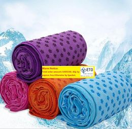 Couvertures de serviettes de yoga en microfibre Serviettes de couverture de tapis pilate Serviette antidérapante avec sac en filet de transport Serviette de sport en microfibre très absorbante ZZ
