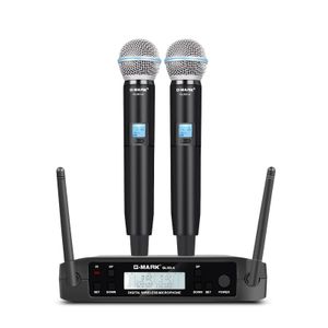 Microphone Wireless G-MARK GLXD4 Professional UHF System Handheld Mic For Stage Speech Wedding Show Band Home Party Church 240110