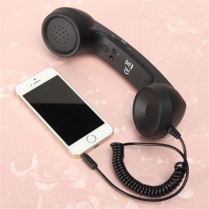 Microphones 3.5 mmclassic rétro Retro Phone Handsed Mini Mic en haut-parleur Récepteur d'appel téléphonique pour iPhone pour Samsung pour Huawei