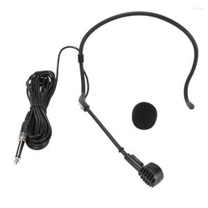 Micrófonos Micrófono con gancho para la oreja de 6,35 mm Auriculares dinámicos ergonómicos con cable de 16,4 pies para altavoces de karaoke Amplificadores Enseñanza