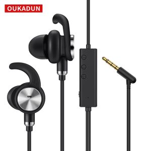 Microphones ANC Wired Casice Noise Reduction Sports Headset, Convient pour le casque Huawei et Apple Mobile Phones 3,5 mm avec microphone