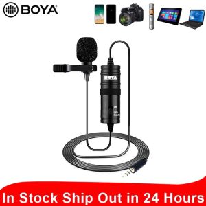 Microphones Boya MM1 M1 Studio Mic Lavalier Mini microphone pour iPhone Canon Nikon Sony DSLR PC Téléphone Vlog Vlog Video Gaming Living