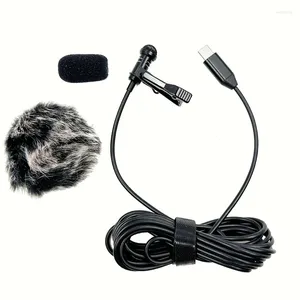 Microphones Clear Sound Type C Lavalier Mic Compact Clip sur Durable pour la dictée vocale