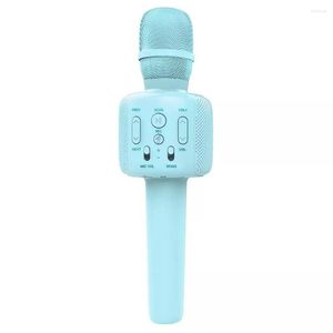 Microphones Microphone à condensateur 2 en 1 sans fil Bluetooth haut-parleur portable micro portable maison KTV Support carte SD pour téléphone ordinateur Portable de bureau