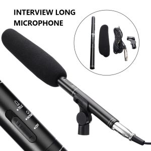 Interview de la conférence des microphones Microphone Mic capacitif unidirectionnel pour le canon Nikon DSLR SLR Camera Professional Reporter Interview