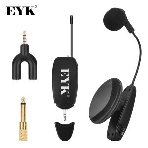 Microphones Eyk Uhf Wireless Instrument Microphone Aspiration Coup Condenser Goosenck Mic Voice Recording Live Show for Guitar Violin Bass