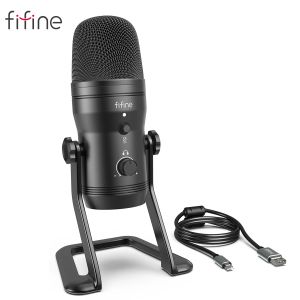 Microphones Fifine USB Recording Microphone Computer Podcast micro pour PC / PS4 / Mac Four Pickup Matchs for Vocals Gaming ASMR Zoomclass (K690)