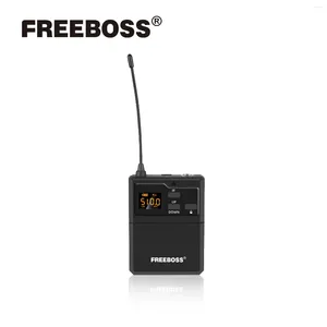 Microphones FREEBOSS Bodypack transmetteur pour FB-U38 FB-U200 casque IR Microphone Lavalier sans fil réglable UHF micro sans fil BP-YQ-U38