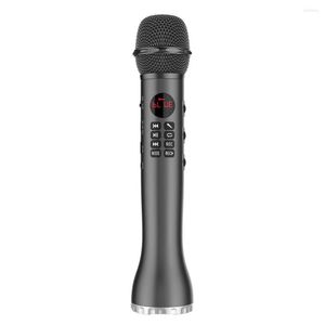 Microphones Microphone portable K Song Micro haut-parleur sans fil compatible Bluetooth Rose