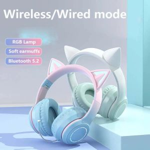 Microphones HeadSets Gamer Headphones Blutooth Children's Children's Children Wireless Ericphone USB avec microphone Colorful Light PC ordinateur portable
