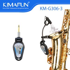Microphones Kimafun saxophone microphone Trumpet sans fil French Horn Tuba Music Instrument Mic Outdoor Portable pour la performance de la scène