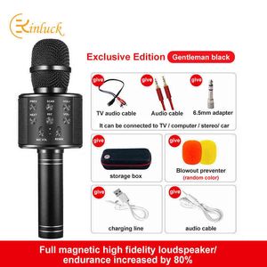 Micrófonos Kinglucky WS858 Portátil Compatible con Bluetooth Karaoke Micrófono Inalámbrico Profesional Altavoz Inicio KTV Handheld Ventas directas T220916