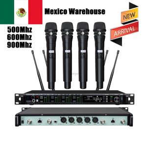 Micrófonos Micrófono inalámbrico Leicozic Professional KSM11 KSM8 Sistema de radio de 4 canales Microfono Lavalier Microfono para la etapa 240408
