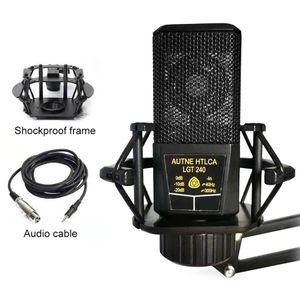 Microphones LGT240 microphone à condensateur professionnel micro grand diaphragme carré ordinateur téléphone portable pour K Song microphone de diffusion en direct 221115