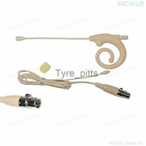 Micrófonos MICWL desmontable caracol auricular gancho micrófono para Shure transmisor inalámbrico Mini TA4F XLR x0717