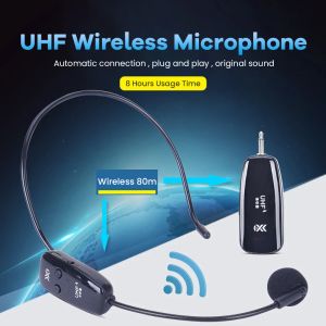 Microphones Mini couvre-rives UHF Microphone Vocal Amplificateur Microphone Condenseur pour PC Teaching Studio Mic, avec un convertisseur de 6,35 mm
