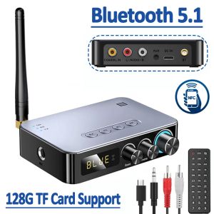 Microphones NFC Bluetooth Receiver Transmetteur 5.0 stéréo 3.5 mm AUX Jack RCA Adaptateur audio sans fil Micphone Sing Remote Contrôle pour PC TV