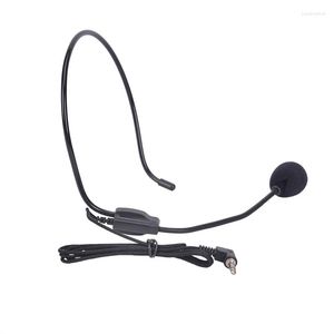 Microphones Portable Casque Microphone Filaire 3.5mm Bobine Mobile Écouteur Dynamique Jack Mic Pour Haut-Parleur Guide Touristique Enseignement Conférence