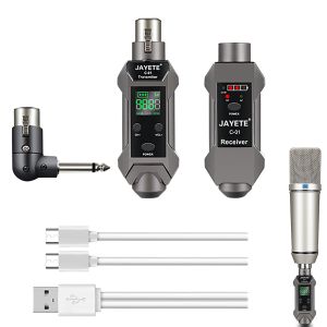 Micrófonos micrófonos micrófono inalámbrico XLR UHF Sistema receptor del transmisor Wired a Converter inalámbrico para un condensador/micrófono dinámico de 48V