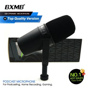 Microphones Professional MV7 Broadcast Microphone Podcast Dynamic Mic for Home Studio Recording Gaming All Metal USB / XLR Builtin Headphone