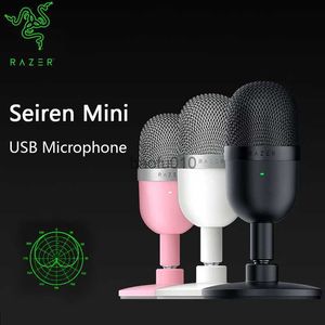 Microphones Razer Seiren Mini microphone à condensateur USB pour les jeux en streaming sur PC Enregistrement Pro/micro à motif de capture supercardioïde précis HKD230818