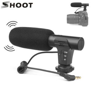 Microphones SHOOT caméscope stéréo Microphone DSLR caméra Microfone pour Nikon Canon Sony Samsung DSLR caméra pour Xiaomi 8 iphone X