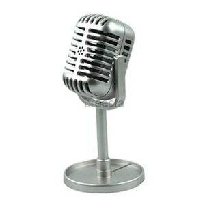 Microphones Simulation Classic Retro Dynamic Vocal Microphone Vintage Style Mic Universal Stand for Live Performanc Karaoke Studio Recording 240408
