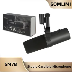 Microphones SOM Professional Cardioid Dynamic SM7B Microphone Studio Selectable Frequency Response Mic For Live Vocals Recording Performance