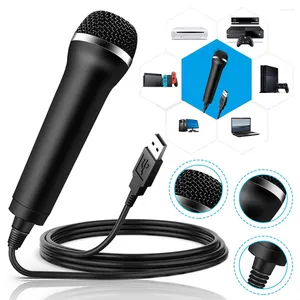 Micrófonos Micrófono con cable USB universal Micrófono de karaoke para Switch Wii PS4 Xbox PC Chat Gaming Podcast Grabación