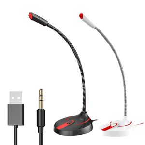 Microphones USB Desktop Microphone 3.5 mm PC Mic Mic Drive réglable Studio gratuit Microphone Gaming Chatting en ligne Classe USB Microfon