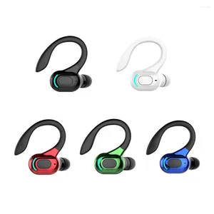 Auriculares impermeables con micrófono, inalámbricos por Bluetooth 5,2, con cancelación de ruido, con gancho para la oreja para conducir