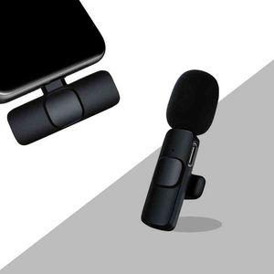 Microphones Microphone sans fil Enregistrement audio vidéo portable Mini Mic pour iPhone 13 12 / Téléphone mobile Android Mike Live Game Teach T220916