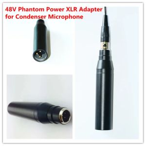 Micrófonos xlr4 ta4f 4 pin mini xlr condensador micrófono a xlr/xlr 3pin macho 48v adaptador de potencia fantasma para el condensador micmixer