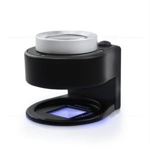 Microscope 30X Fold Seat Type Jewelry Printing Identification Magnifier Watch Clock Repair with 3 Led UV Banknote verification Magnifying Loupe Lamps