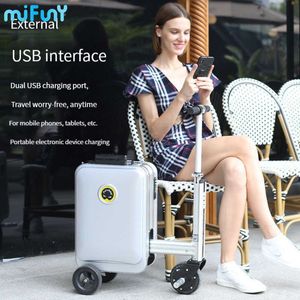 Mifuny Se3s Valise d'équitation de voyage pour bagages électriques le scooter de mobilité ultra-léger Recharge USB avec roues 0625-222