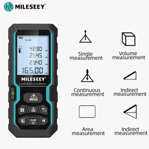 MILESEEY S6 Laser Tape Measure 40M 60M 80M 100M Rangefinder IP54 Electronic Ruler Useful Measurement Tool 240116