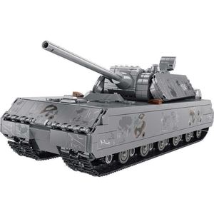 Militaire 2127 pièces allemand Panzer VIII Maus réservoir bloc de construction armée soldat léopard 2 principales bataille briques enfants enfants jouets cadeaux Q0624