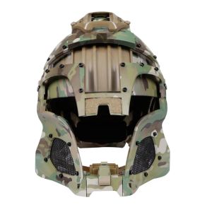 Máscara de casco de cara de airsoft militar de airsoft Combate táctico Combate Casco Ajustable Masilla de casco de tiro de tiro al ejército CS CS