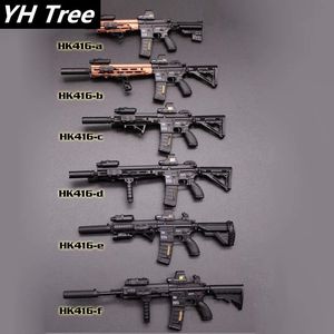 Figuras militares 1/6 Mini HK416 Serie M4 Serie Rifle Gun Weapon Model Toys para 12 