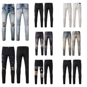 Millennial Jeans Designer Mens Skinny Design Color Long Hippy Hippy Sticker brodery Slim Fit Denim Street Street Pantals Wholesale Shorts 28-403