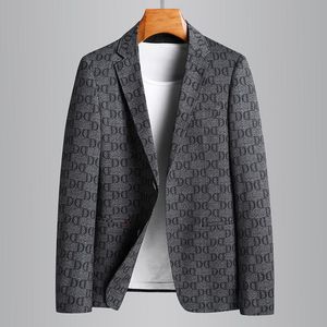 Minglu primavera verano chaqueta masculina de alta calidad de un solo pecho todo impreso para hombre moda Slim Fit Casual hombre 4XL trajes de hombre Blazers