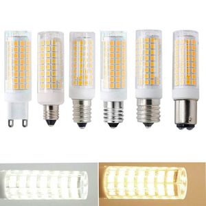 Mini bombillas de maíz regulables de 102 LED BA15D E11 E12 E14 E17 G4 G9 Luces LED 9W Reemplazar lámparas halógenas de 80W CA 220V 110V para casa blanca