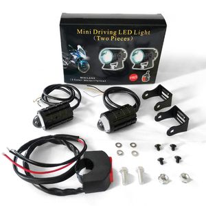 Mini 2 couleurs Motorcycle Drive LED Phares Bright Head Light Double Couleur Projecteur Lens Spot de voiture MOTEUR MOTEUR MOTEUR